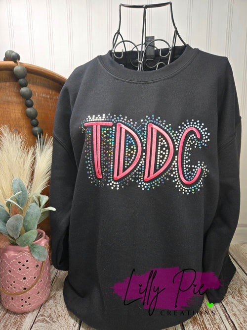Custom Embroidery and Spangle Initial Tee/Sweatshirt - Schoot Spirit, Team Spirit, Dance Company,