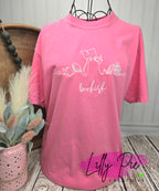 Bookish Line Art Embroidered Comfort Colors Tee