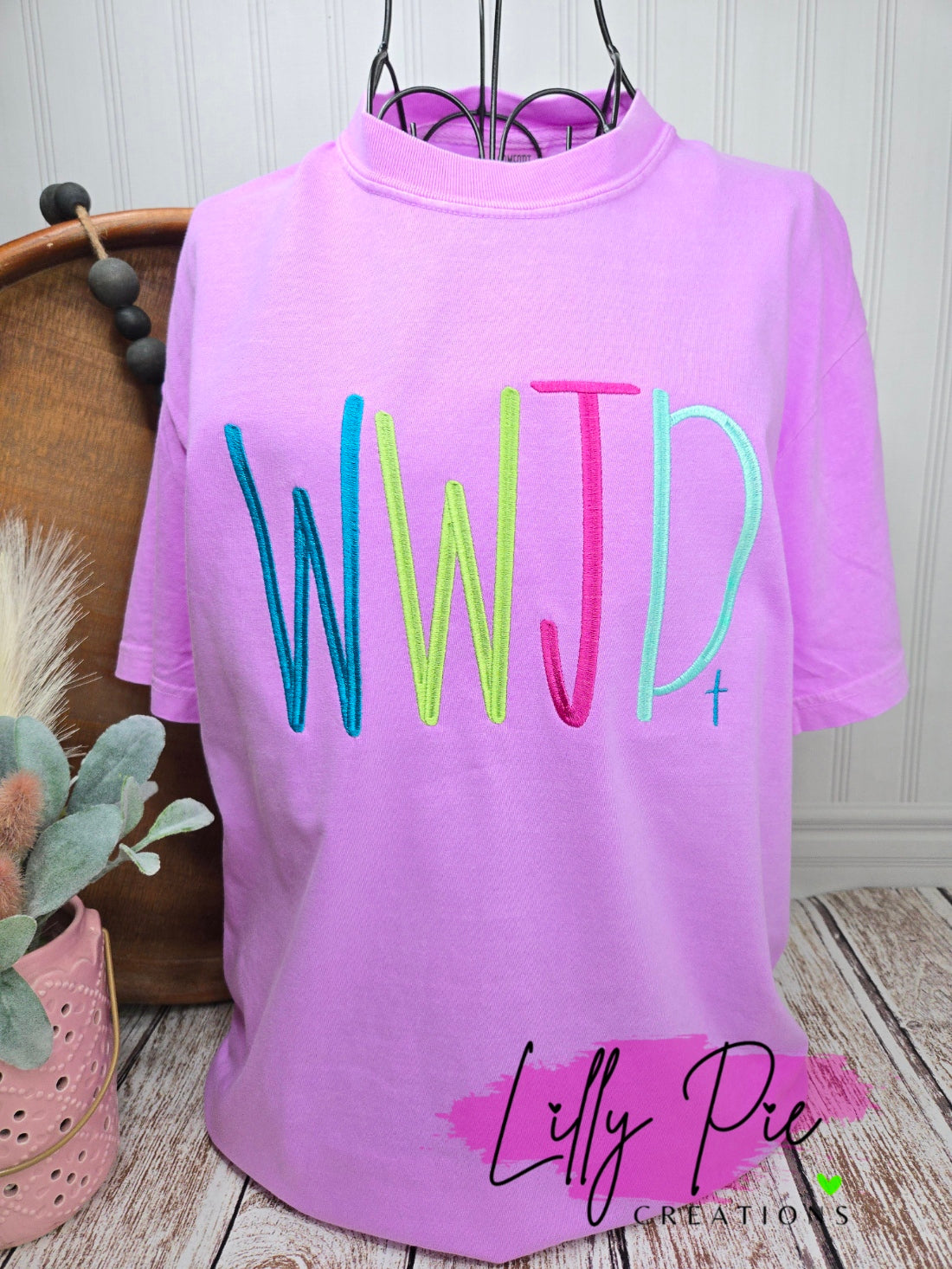 WWJD Embroidered T-shirt