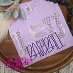 Customizable Embroidered Baseball Shirt with Team Name Spangles
