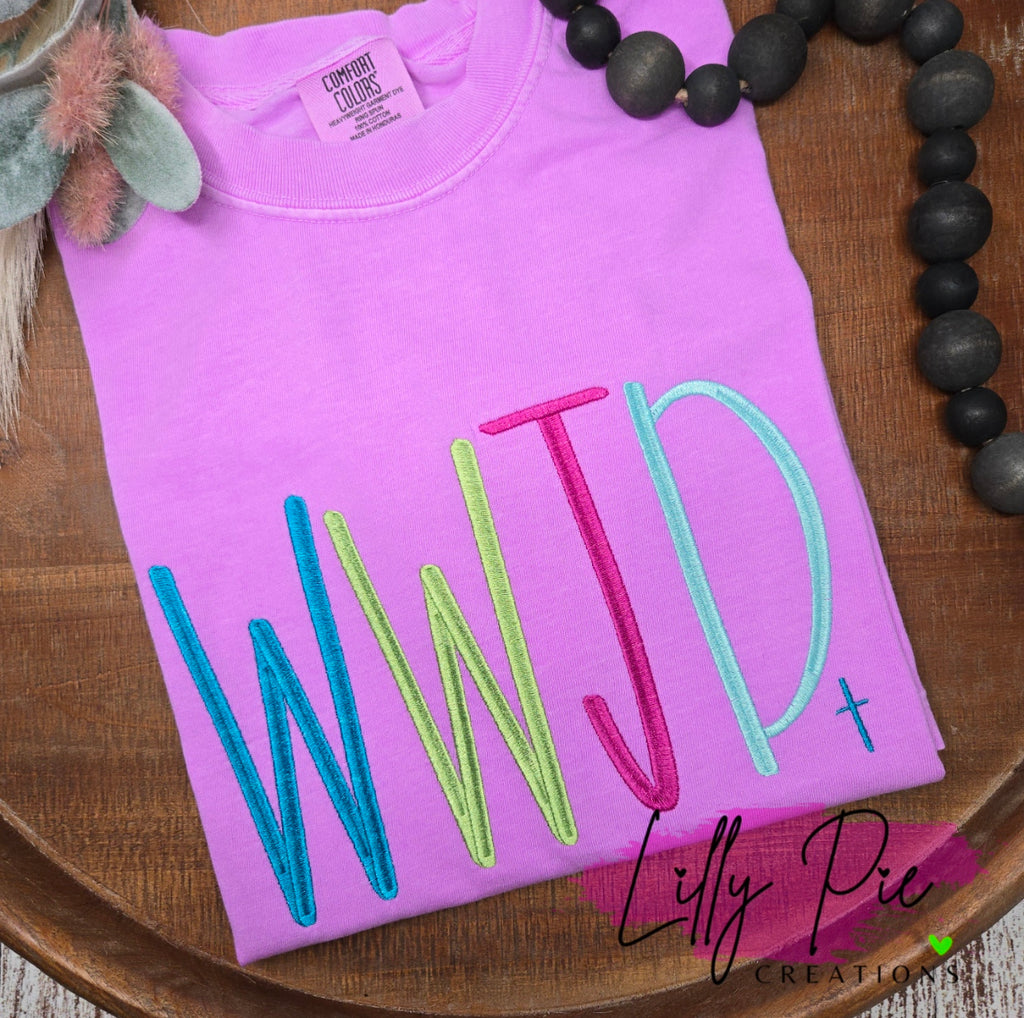 WWJD Embroidered T-shirt
