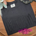 Let Them Monotone Embroidered Comfort Colors T-shirt