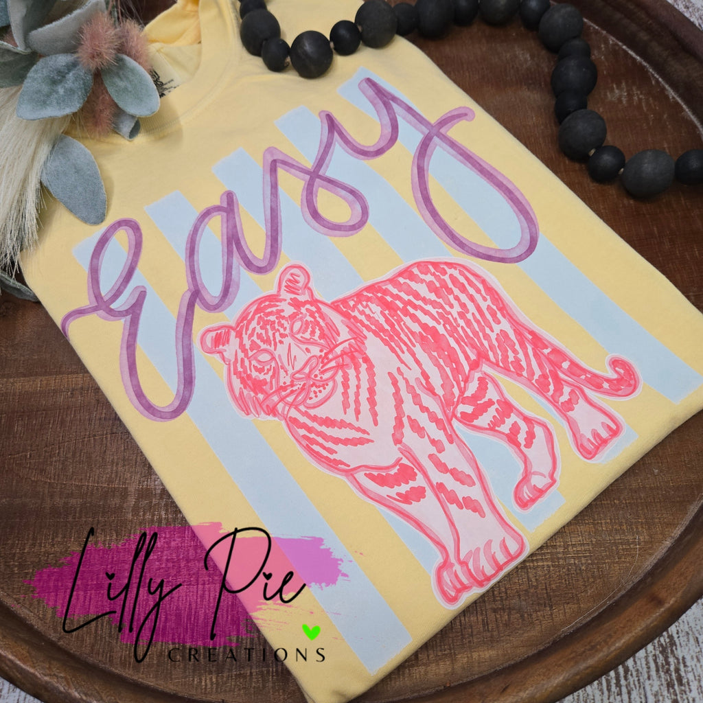 Easy Tiger Preppy Stripe Comfort Colors T-shirt