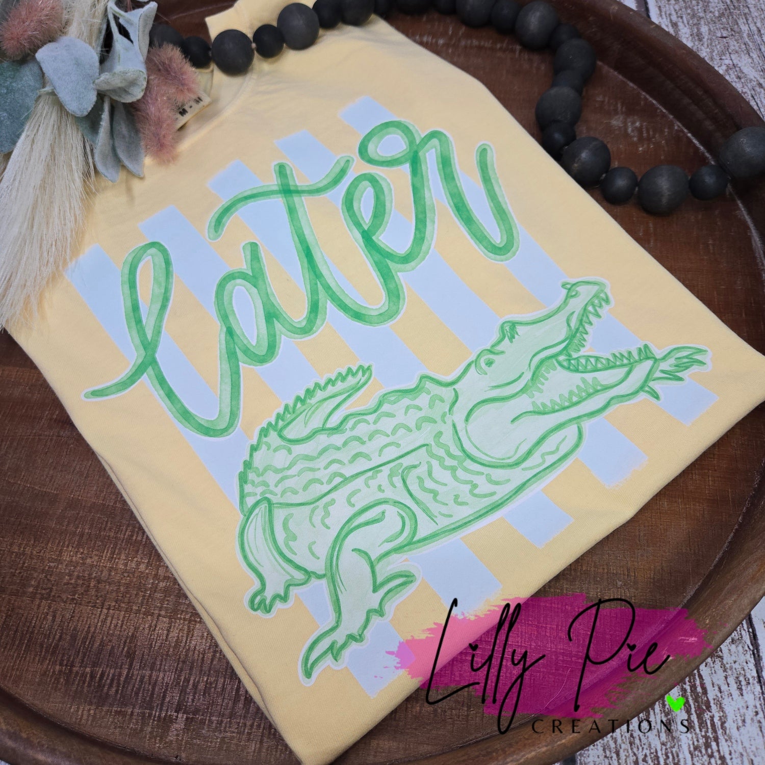 Later Gator Preppy Stripe Comfort Colors T-shirt