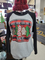 Just Here for the Snacks Christmas Shirt- Christmas Snack Shirt