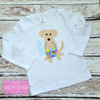 Easter Puppy Applique Boys Easter Shirt