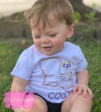 Louisiana Tiger Football Embroidered Kids Shirt