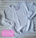 School Mascot Script Embroidered Sweatshirt