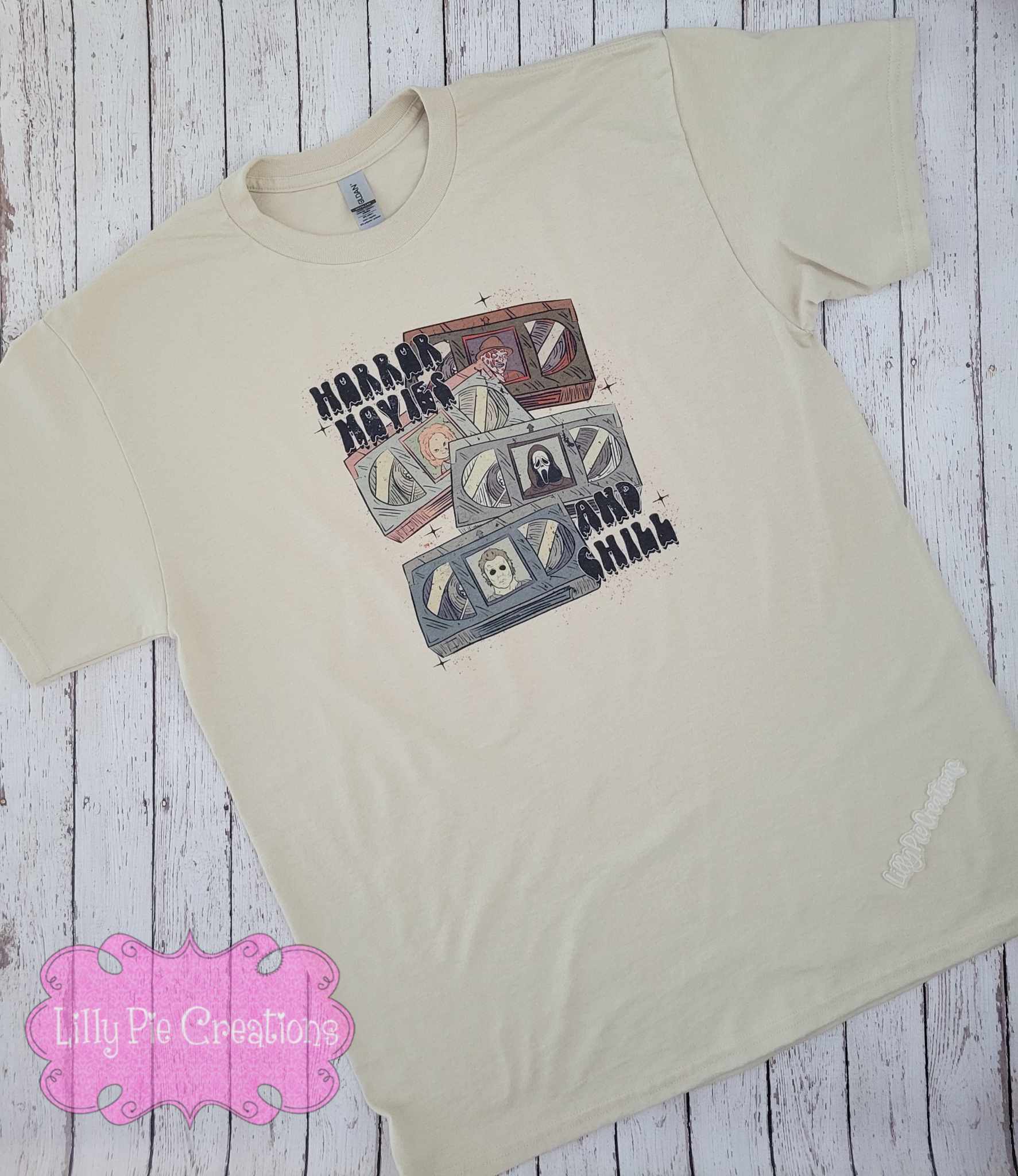 Retro Horror Movies and Chill Halloween Shirt