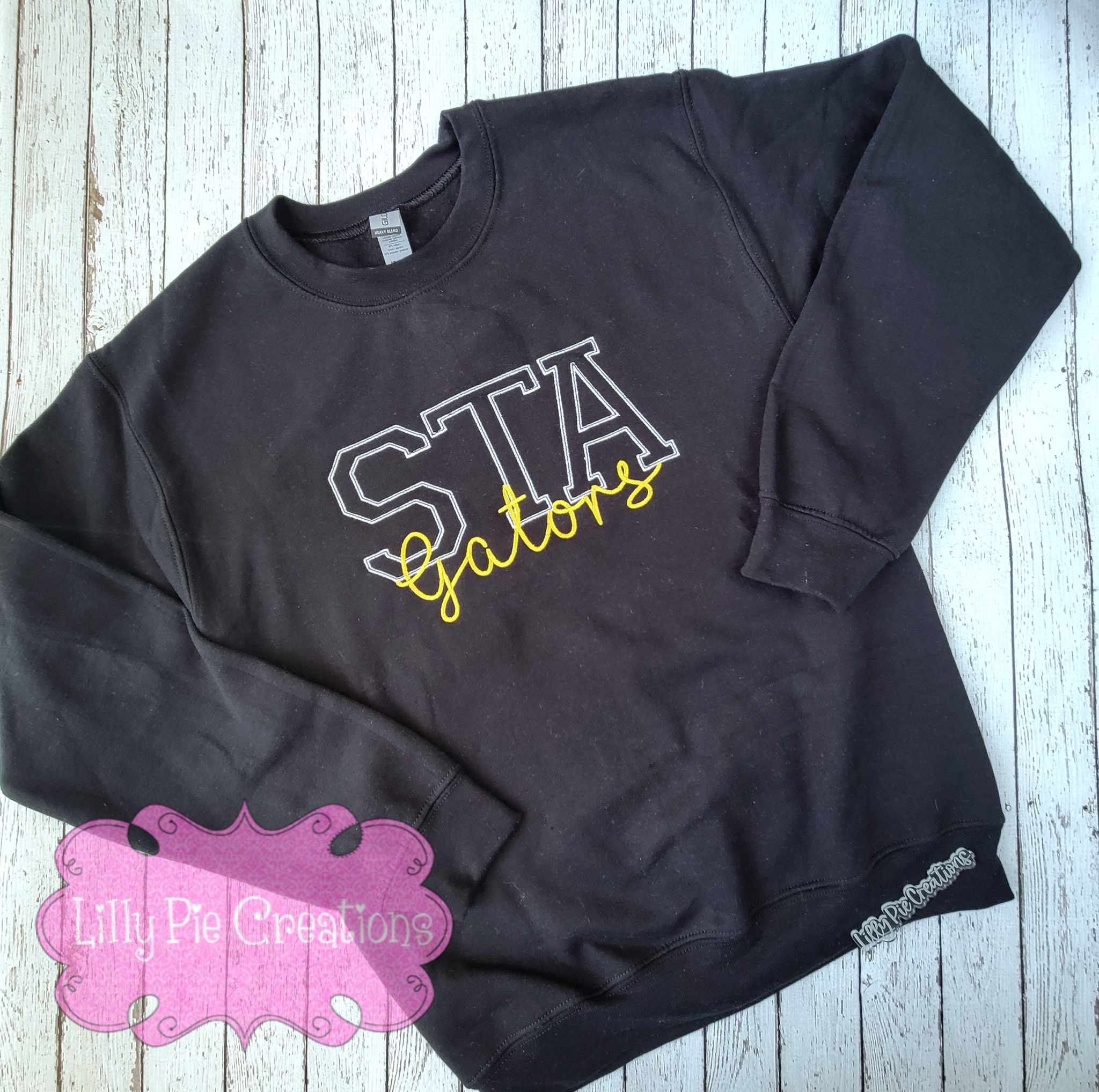 Varsity Letter with Mascot School Spirit Sweatshirt