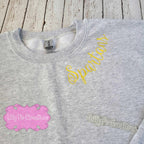 School Mascot Script Embroidered Sweatshirt