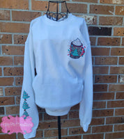 Hot Cocoa & Christmas Lights Sweatshirt - With Sleeve Detail