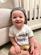 Checkered Tiger Football Trio - Boys Embroidered Shirt