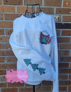 Hot Cocoa & Christmas Lights Sweatshirt - With Sleeve Detail