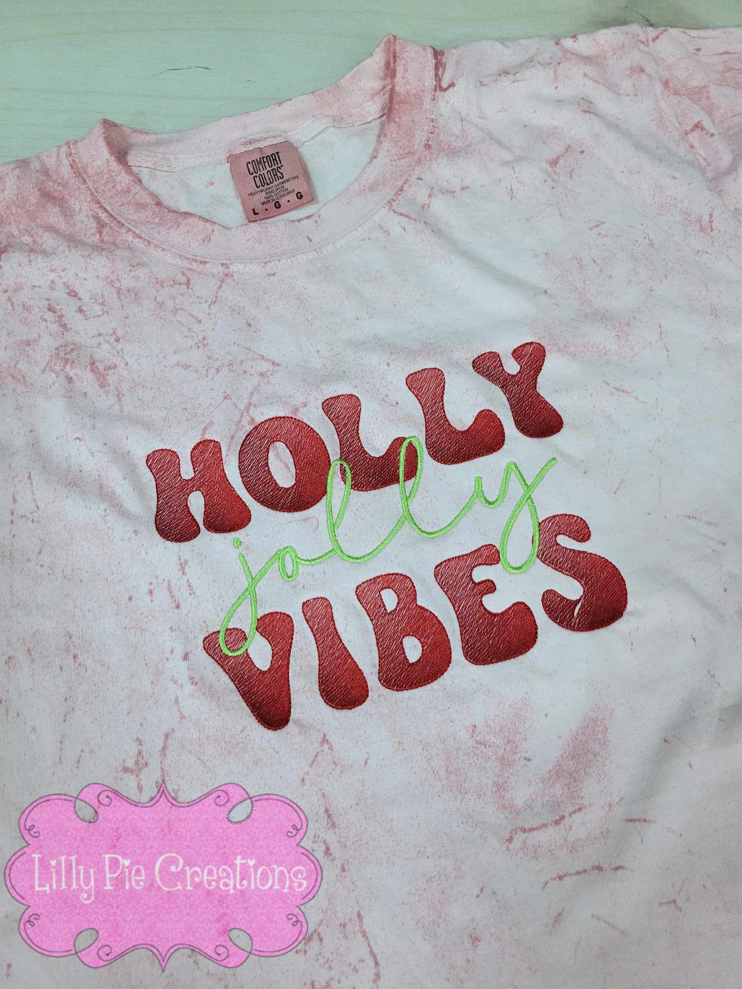 Holly Jolly Vibes Comfort Colors Color Blast T-shirt