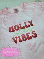 Holly Jolly Vibes Comfort Colors Color Blast T-shirt