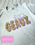 Let's Geaux Faux Sequin T-shirt
