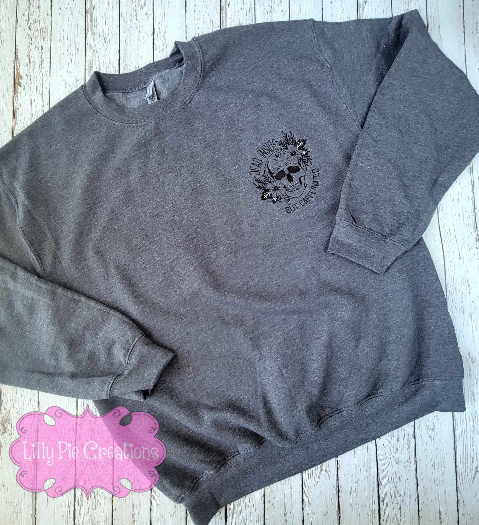 Dead Inside but Caffeinated Unisex Adult Halloween Sweatshirt