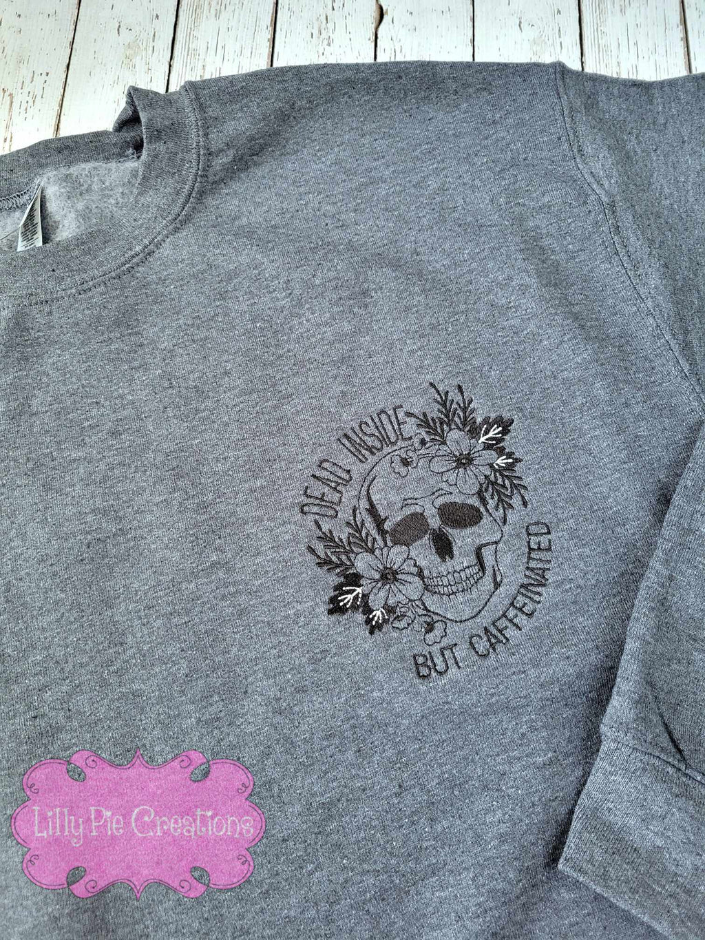 Dead Inside but Caffeinated Unisex Adult Halloween Sweatshirt