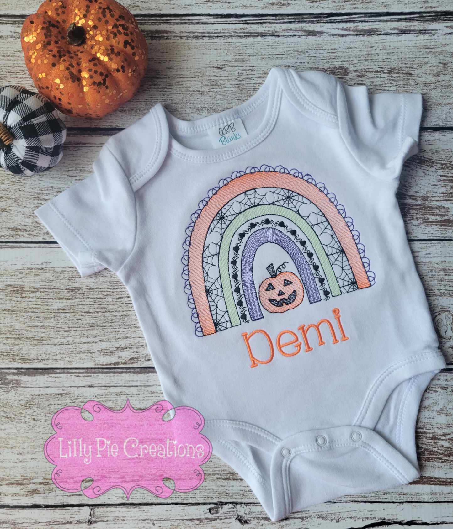 Personalized Halloween Rainbow Girls Shirt - Girls Halloween T-Shirt