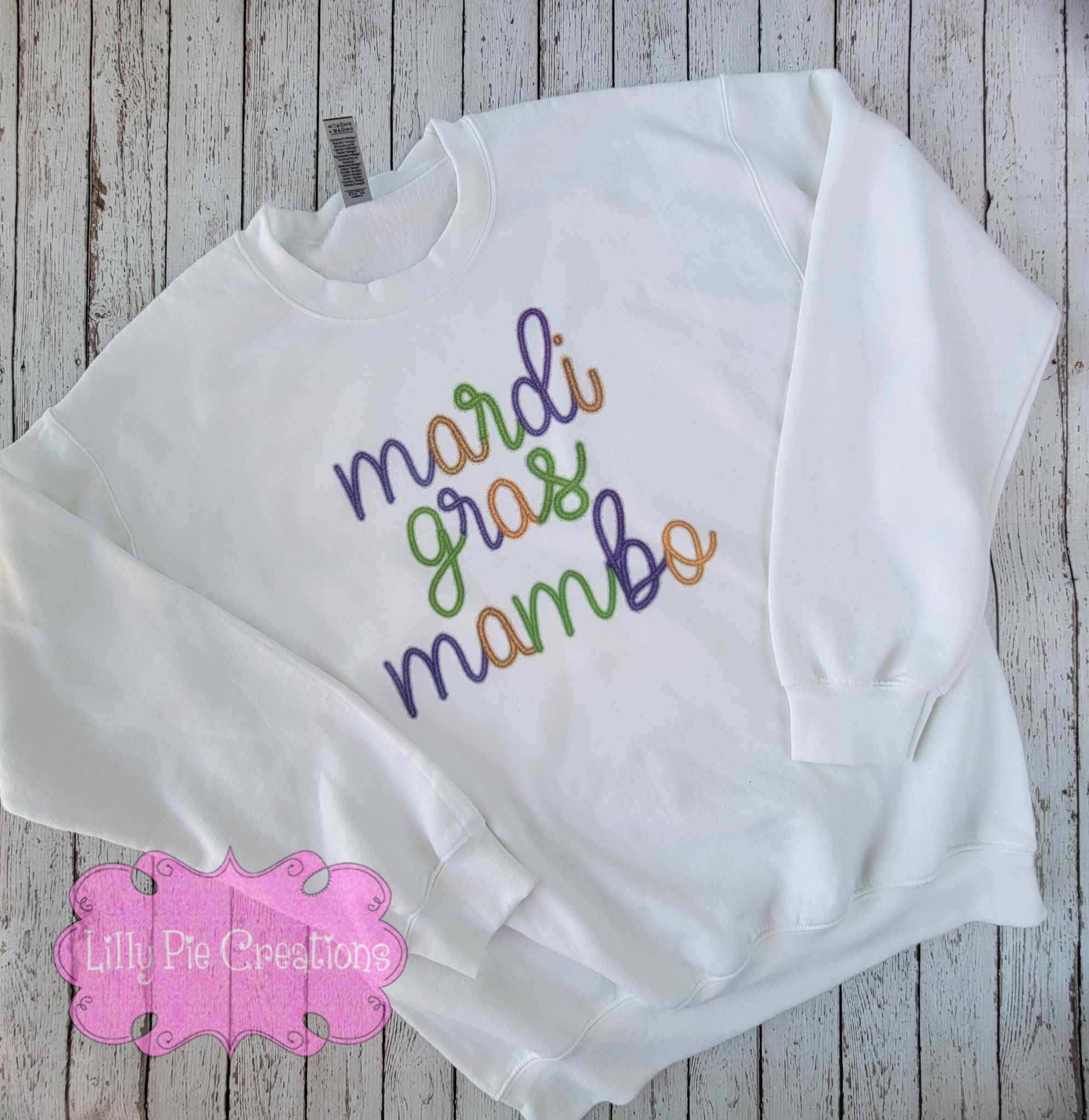 Mardi Gras Mambo Faux Tinsel Sweatshirt - Available in T-shirt or Sweatshirt