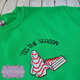 Tis The Season Christmas Sweatshirt- Christmas Cake Sweatshirt