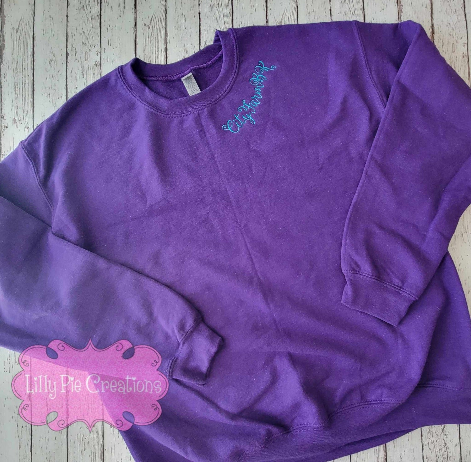 Script Embroidered Collar Sweatshirt - Trendy Sweatshirt
