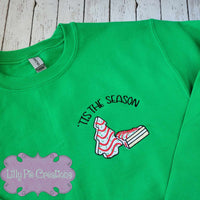 Tis The Season Christmas Sweatshirt- Christmas Cake Sweatshirt