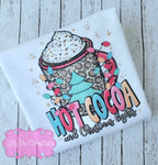 Hot Cocoa & Christmas Lights Sweatshirt - With Sleeve Detail