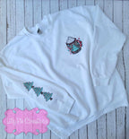 Hot Cocoa & Christmas Lights Sweatshirt - With Sleeve Detail