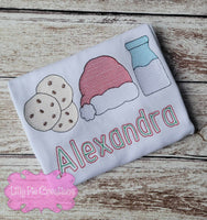 Santa Snacks Personalized Kids Christmas Shirt-Boys, Girls and Bodysuits Available