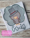 Personalized Turkey Kids Shirt - Embroidered Kids Thanksgiving Shirt