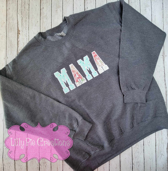 Mama Applique Made Keepsake Clothes Baby - with – Pie - Sweatshirt Lilly Creations Custom Or