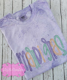 Sketch Mardi Gras Embroidered Comfort Colors Shirt - Purple Color Blast Tee
