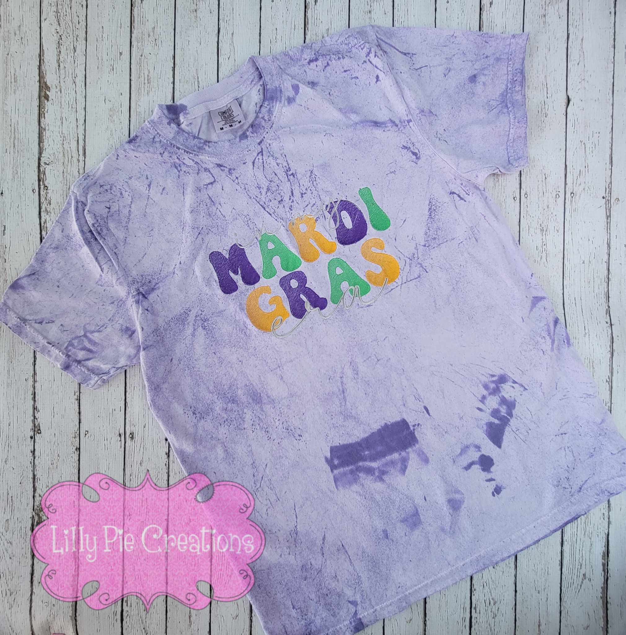 In My Mardi Gras Era Comfort Colors T-Shirt -Embroidered Mardi Gras Shirt