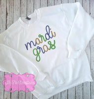 Mardi Gras Faux Tinsel Sweatshirt - Available in T-shirt, Raglan or Sweatshirt