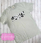Moody Applique Comfort Color Shirt - Cow Print T-shirt