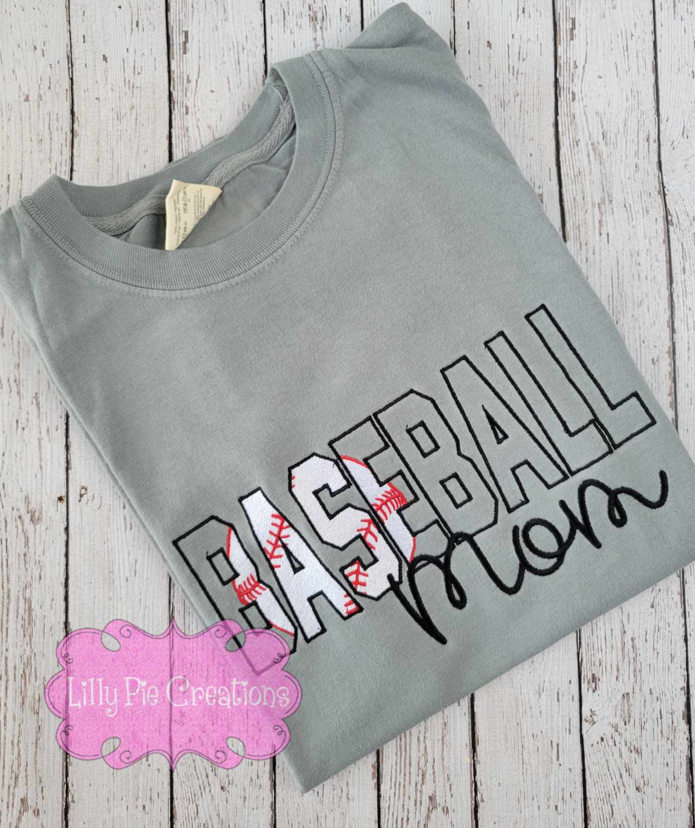 Custom Embroidered Baseball Shirt - add mom, team name, or players name