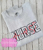 Embroidered Nurse Sweatshirt-Can be Customized
