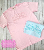 Preppy Embroidered Mama Comfort Colors Tee- Monochrome Mama Shirt