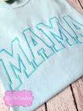Preppy Embroidered Mama Comfort Colors Tee- Monochrome Mama Shirt
