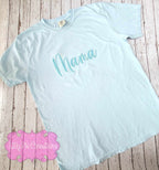 Puff Embroidered Mama Comfort Colors Tee- Monochrome Mama Shirt