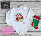 Dear Santa Define Naughty Applique Shirt - Christmas Outfit for Babies