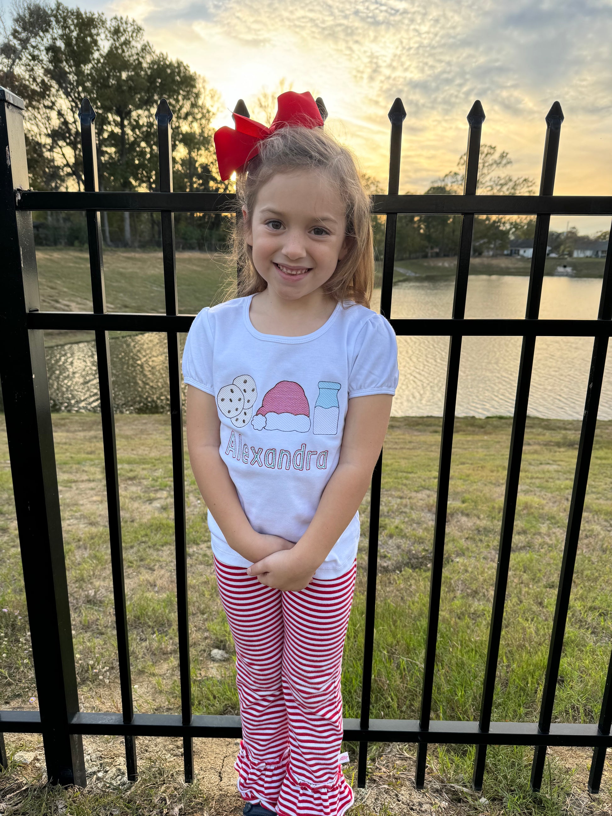 Santa Snacks Personalized Kids Christmas Shirt-Boys, Girls and Bodysuits Available