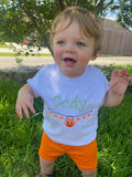 Personalized Halloween Banner Embroidered Shirt - Toddler Halloween Tee