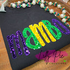 Mambo Sequin Applique Mardi Gras Sweatshirt