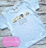 Construction Trio Embroidered Shirt - Perfect Birthday Shirt!