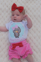 Personalized Girly Turkey Shirt - Embroidered Girls Thanksgiving Shirt