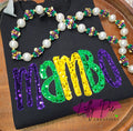 Mambo Sequin Applique Mardi Gras Sweatshirt