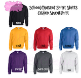 School Mascot Script Embroidered Sweatshirt